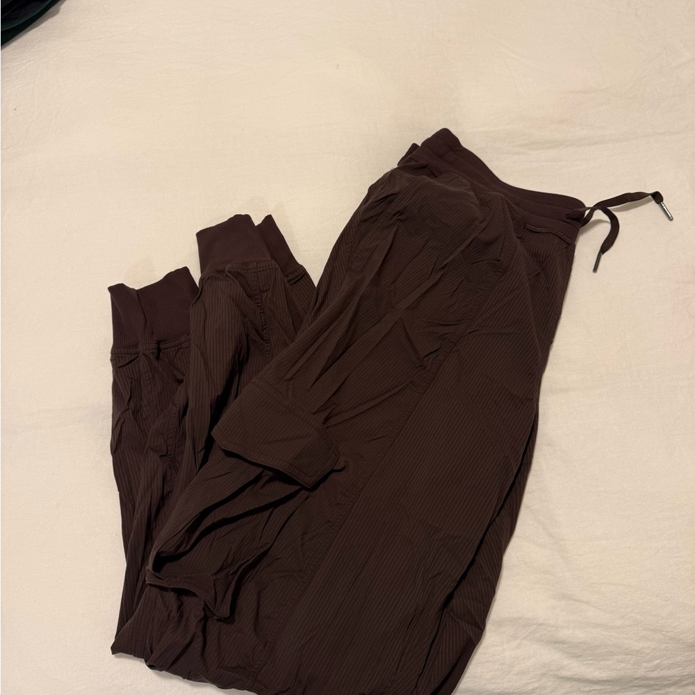 lululemon athletica Dark Brown Ribbed Track Jogger Pants